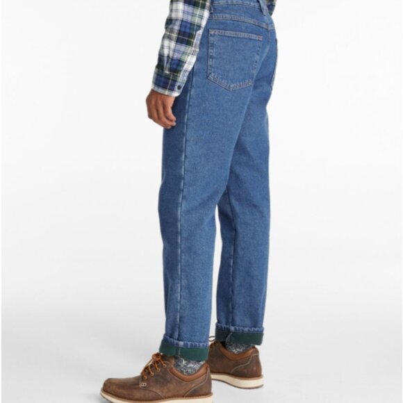 LL Bean Classic Fit Jeans Fleece Lined Work Wear Size 40 x 32 - Picture 3 of 16